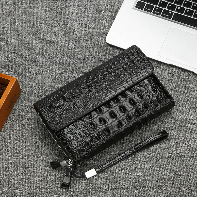 Portefeuille de luxe en cuir d’alligator pour hommes - design crocodile