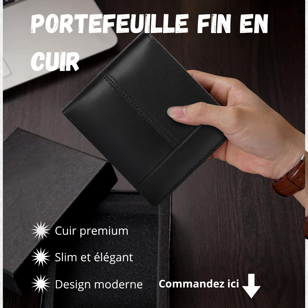 Portefeuille en Cuir Véritable Haut de Gamme pour Homme – L’Excellence au Service de Votre Élégance