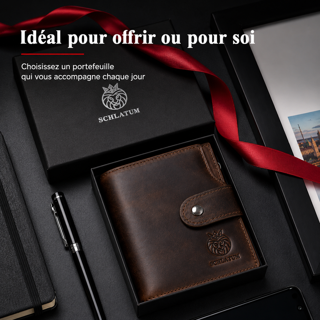 Portefeuille Heritage – Cuir Véritable RFID