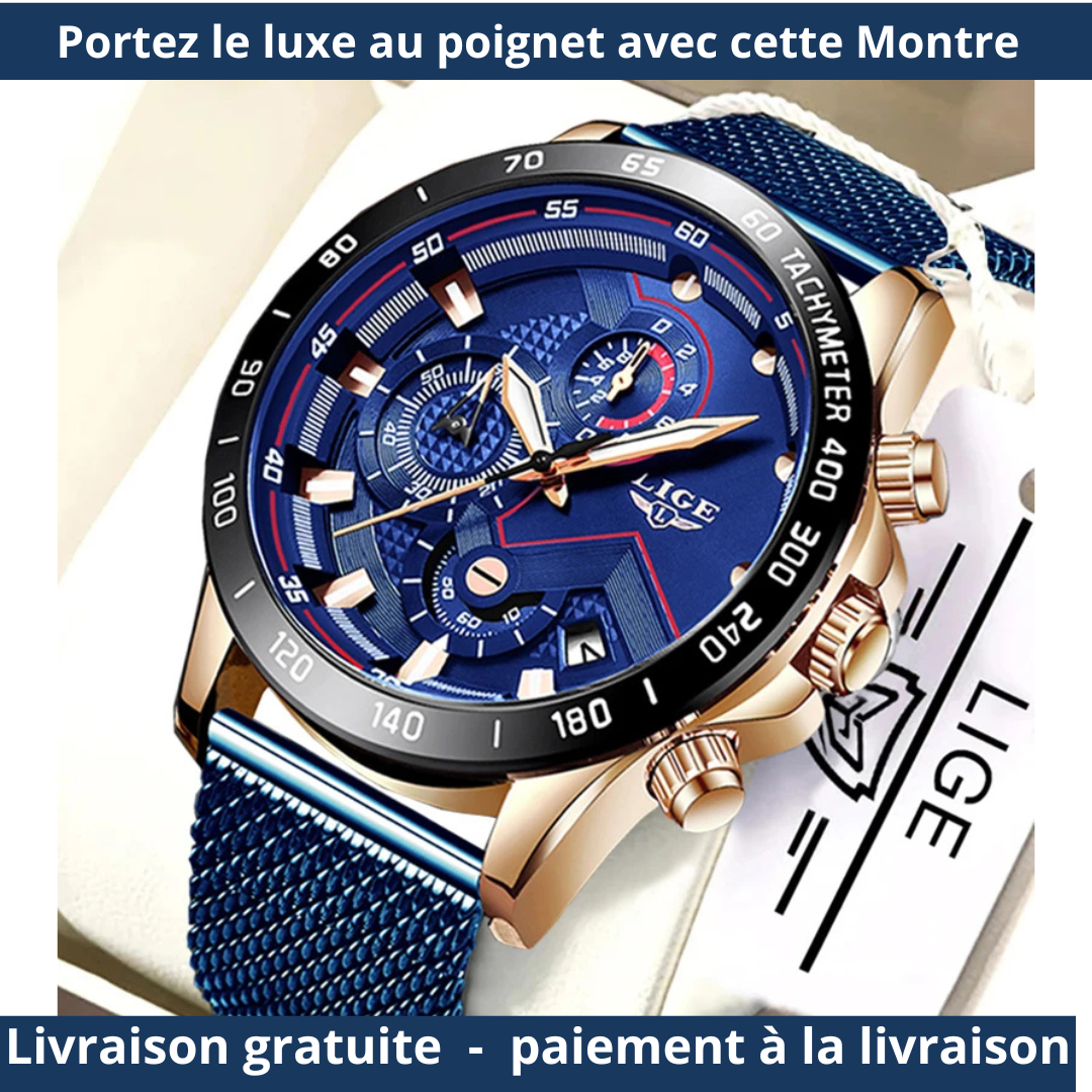 Montre Lige 9929 Luxury Resist Business Watches