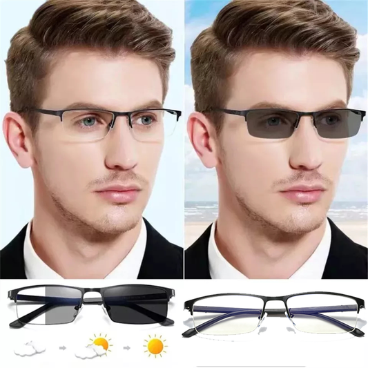 Lunette homme photochromique contre la lumière bleue